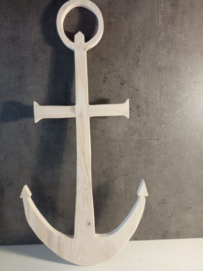 Ancre marine décorative en bois