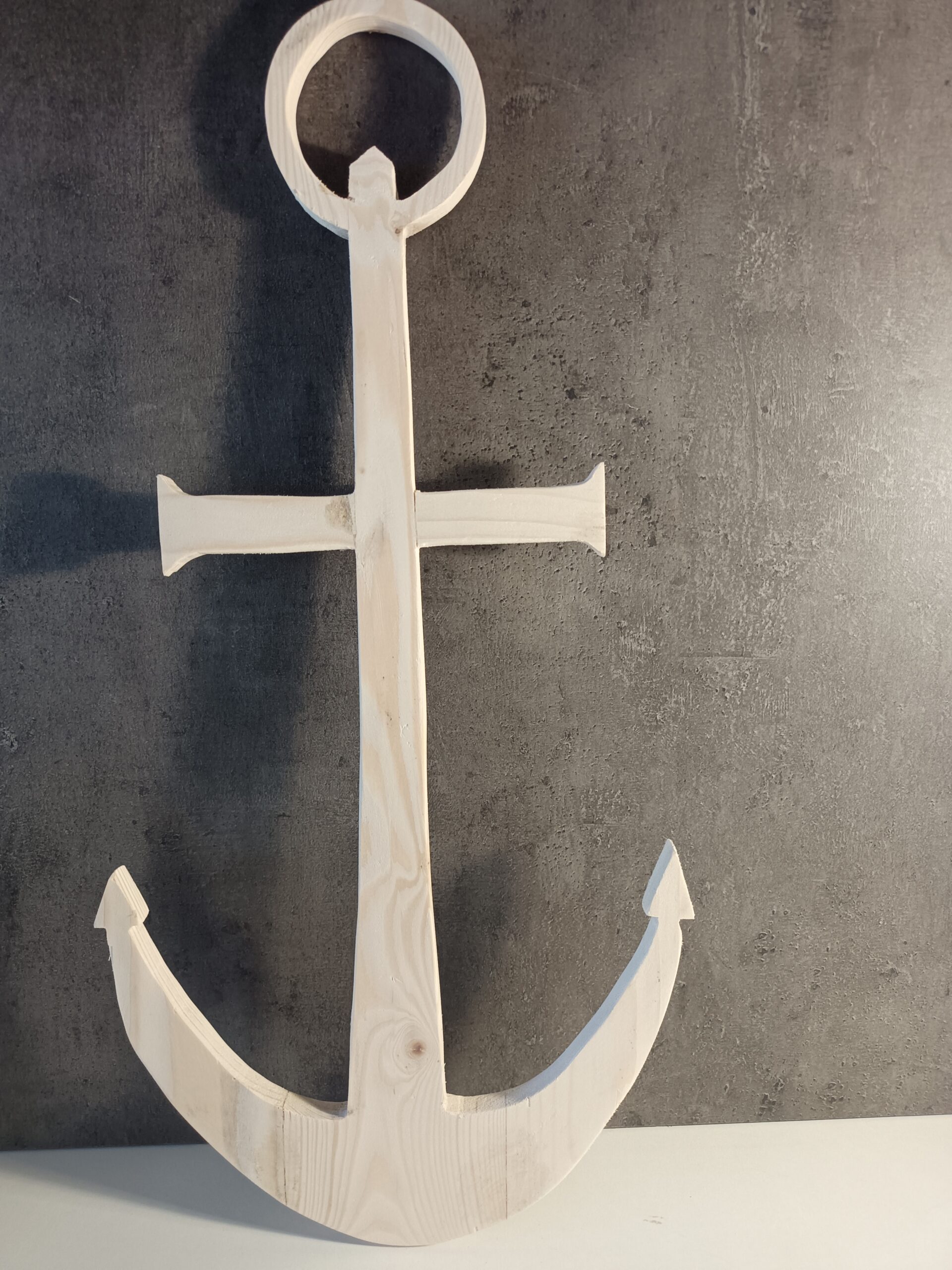 Ancre marine décorative en bois