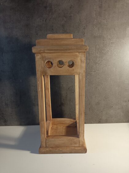 Lampe bougie en bois, veilleuse d’ambiance