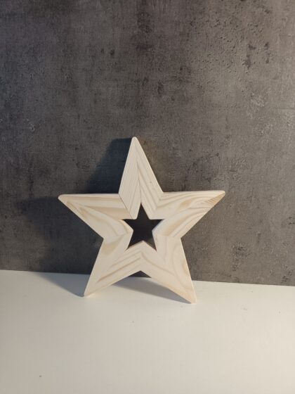 Étoile de Noël en bois à poser