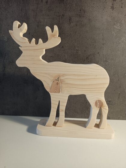 Renne de Noël en bois